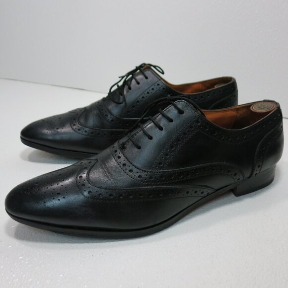 Santana Brogue Leather Wingtip Dress Formal Oxfords Footwear Shoes Sz 8.5 - Picture 1 of 7